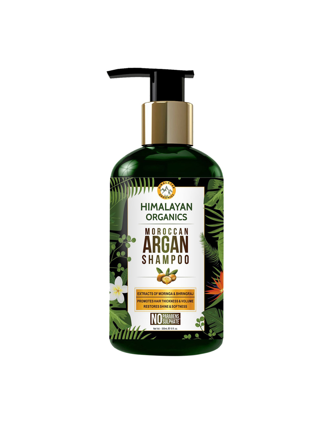 

Himalayan Organics Paraben Free Moroccan Argan Shampoo with Moringa & Bhringraj - 300 ml, Green