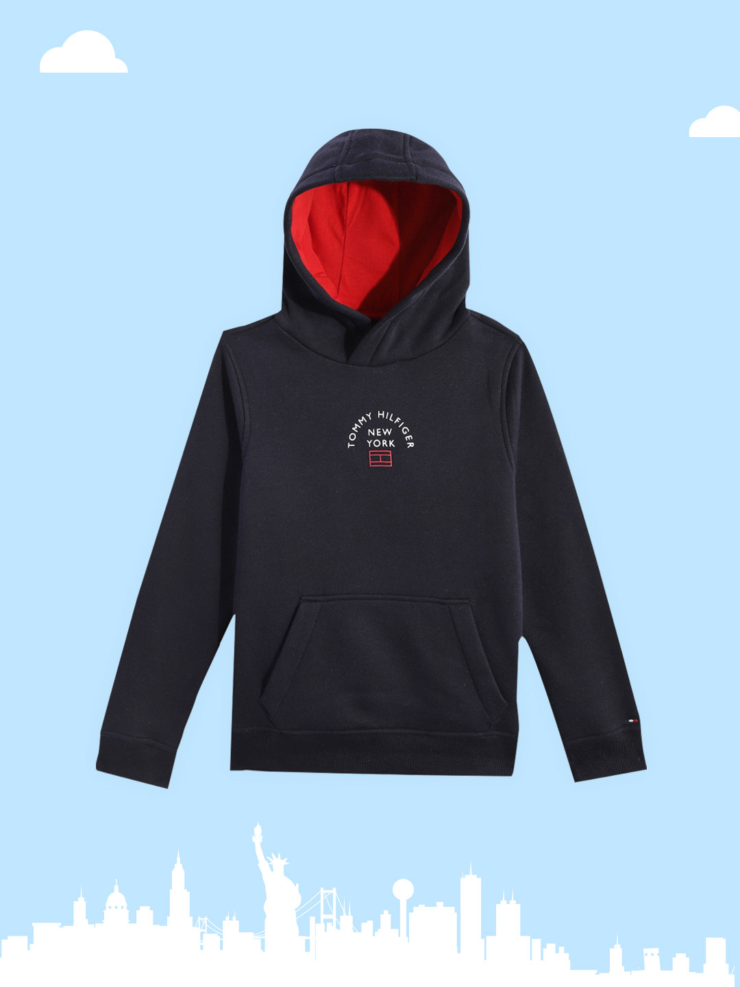 

Tommy Hilfiger Boys Navy Blue Hooded Sweatshirt