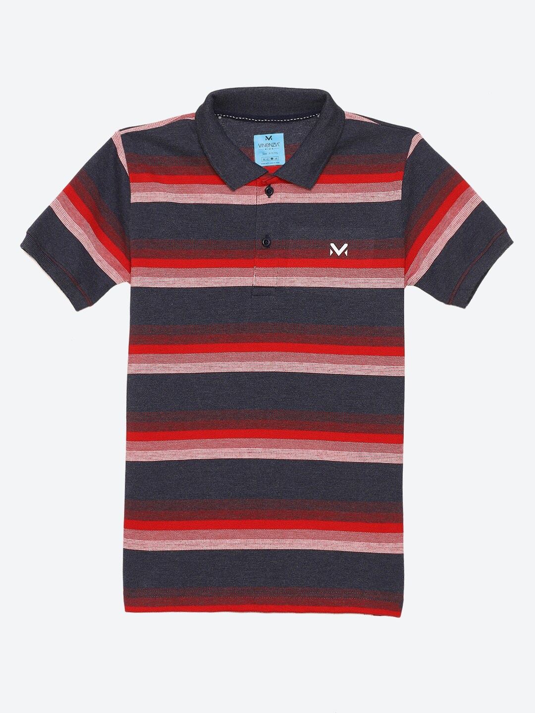 

VINENZIA Boys Red Polo Collar T-shirt