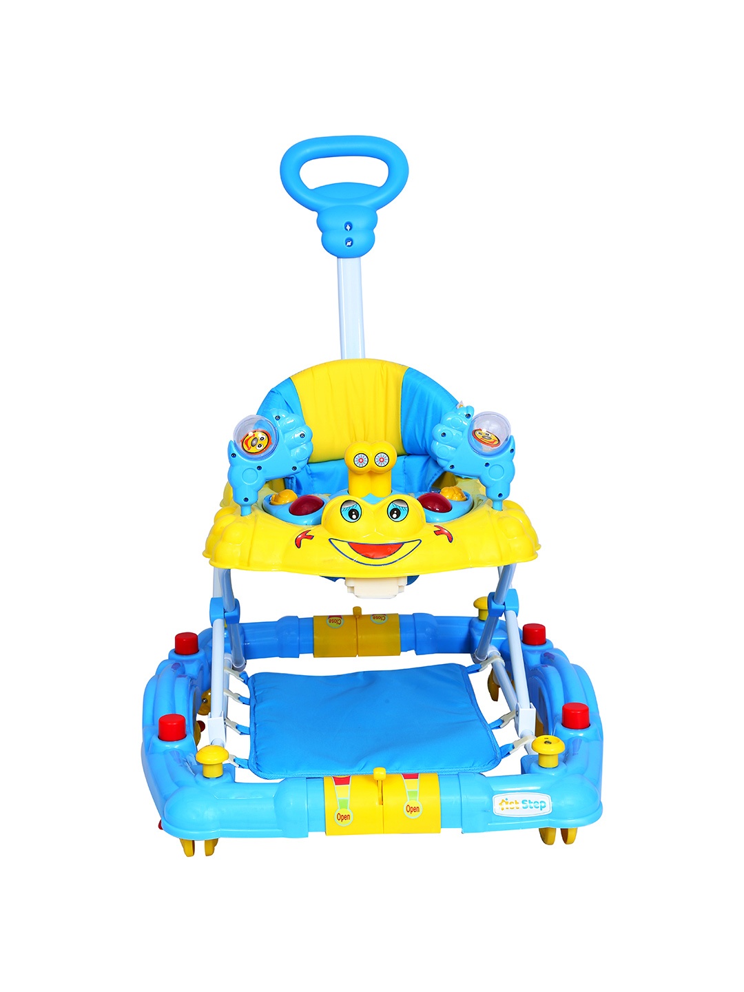 

1st Step Kids Blue Walker with Push Handle and 4 Level Height