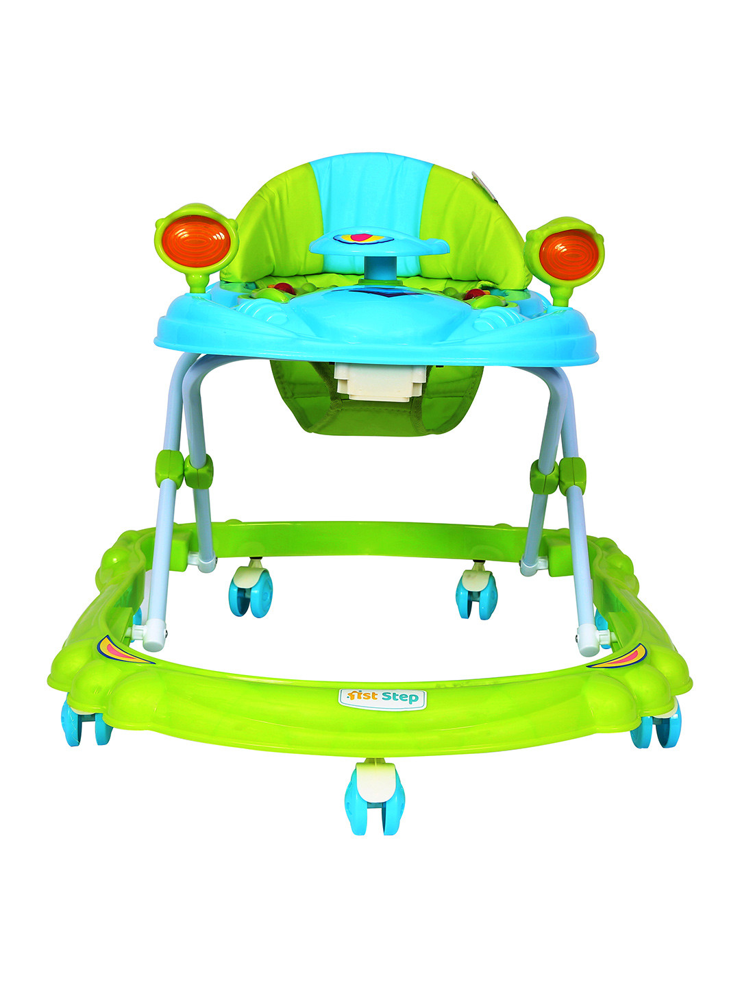 

1st Step Unisex Kids Green Walker with 4 Level-Height Adjustment and Musical Play Tray