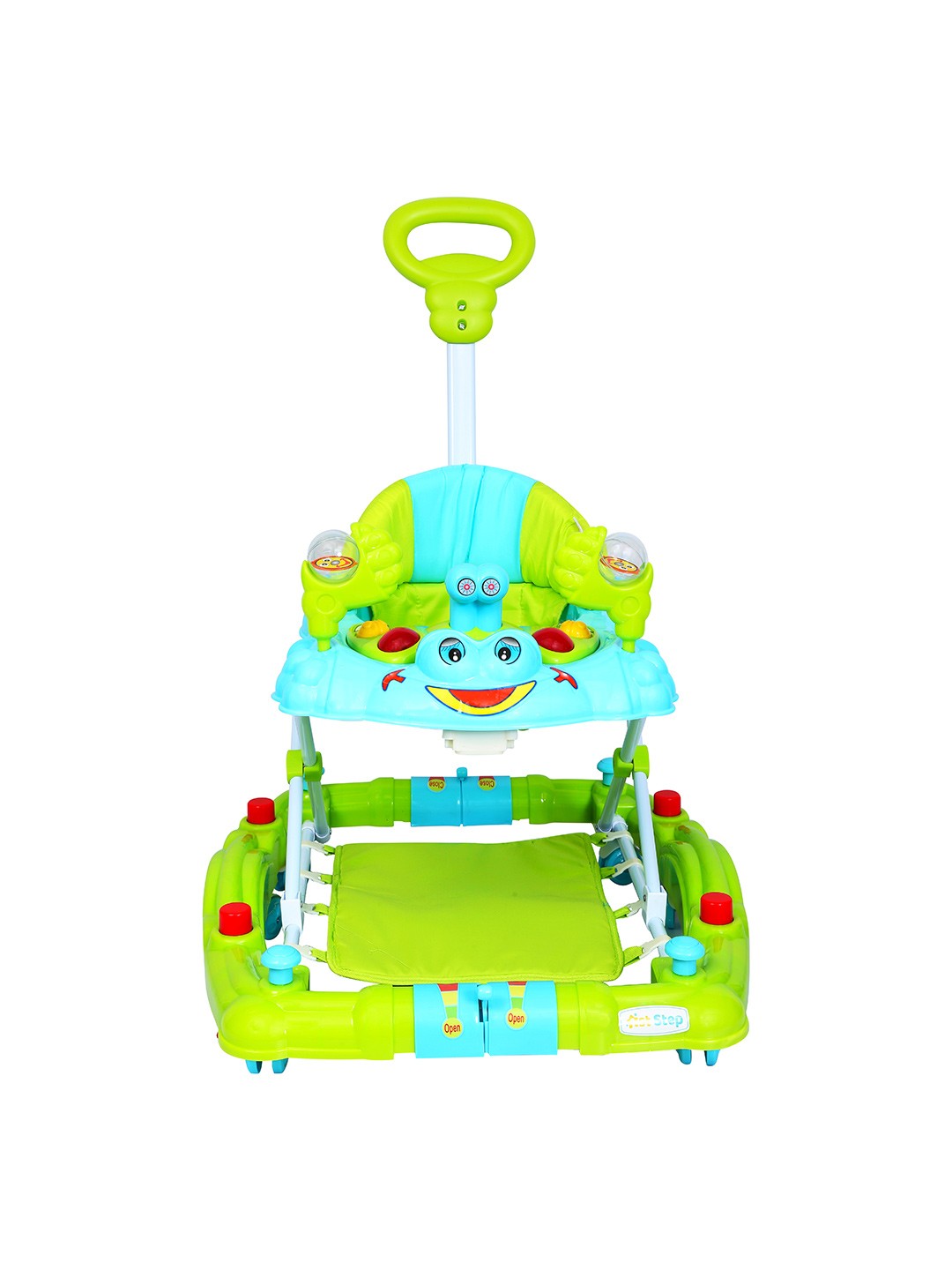 

1st Step Unisex Kids Green Walker Cum Rocker with 4 Level Height Adjustment & Push Handle