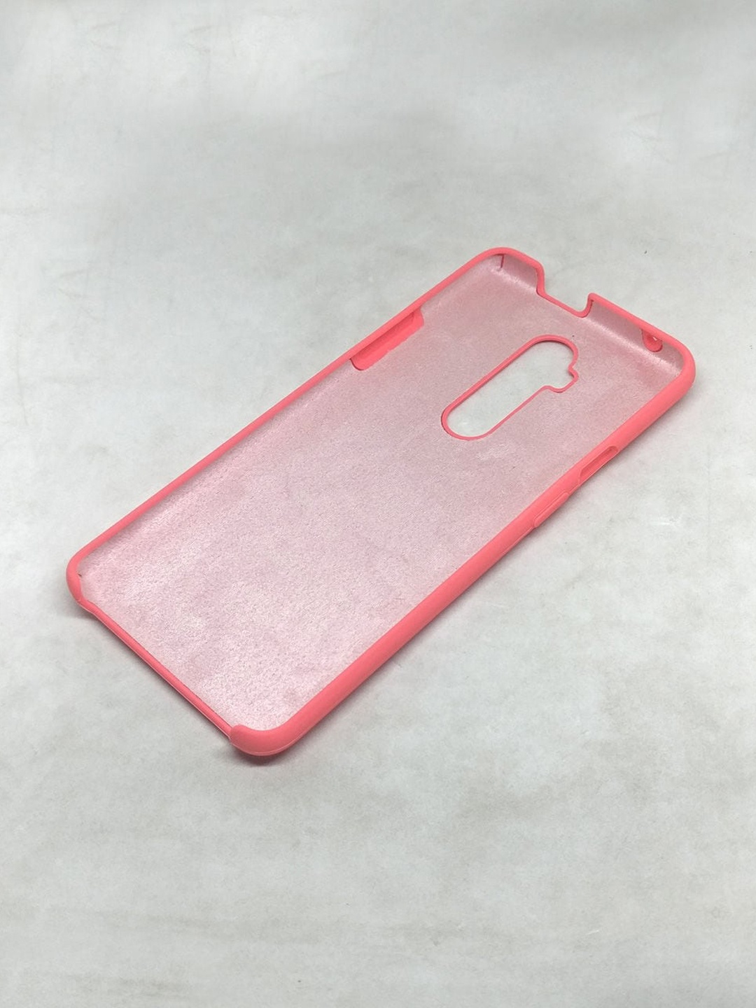 

macmerise Pink Solid Silicone OnePlus 7T Pro Back Case