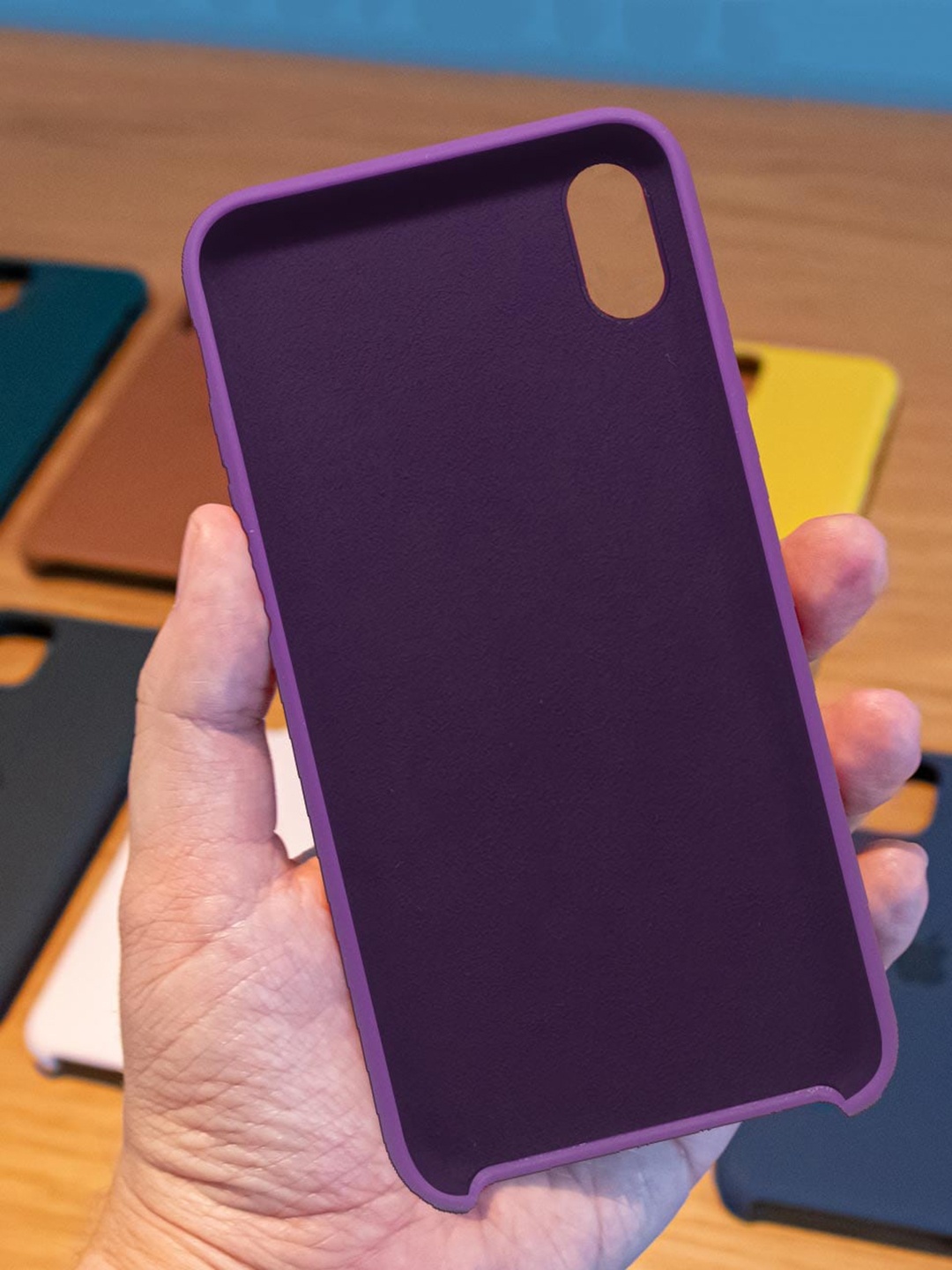 

macmerise Purple Solid Silicone iPhone XS Max Back Cover