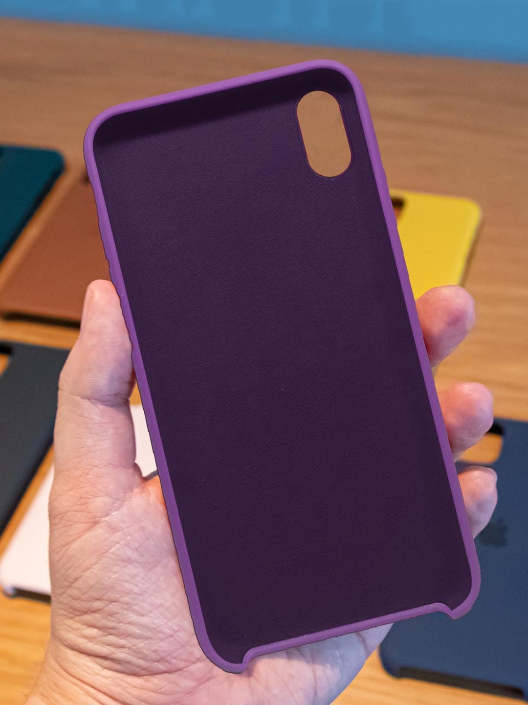 

Macmerise Purple Solid Silicone iPhone XS Phone Case