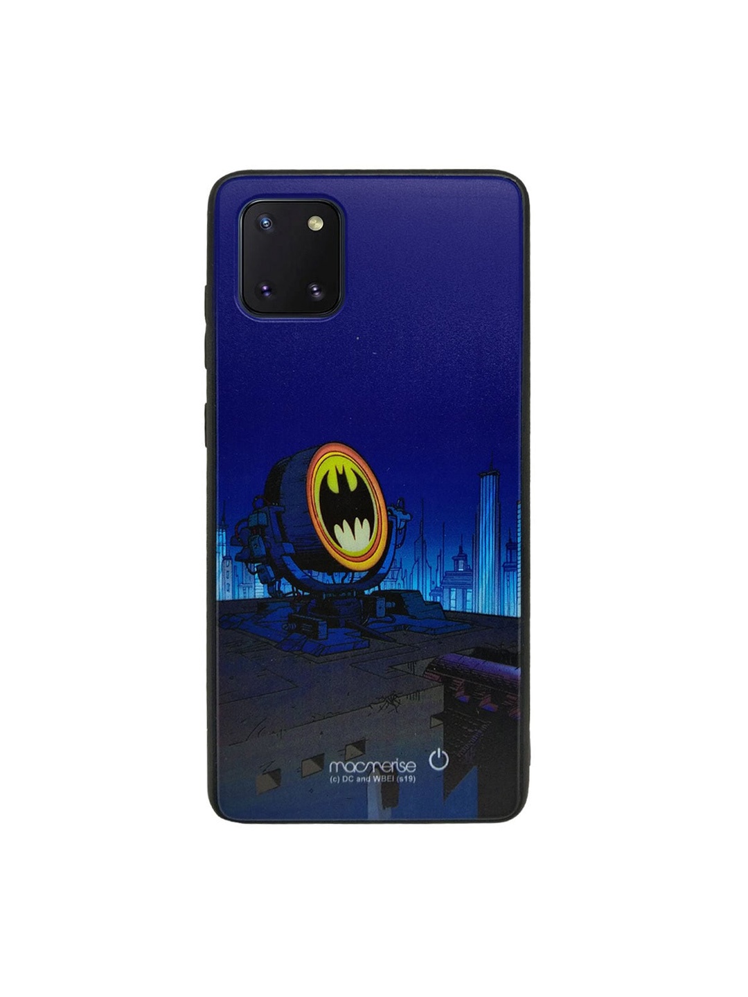 

macmerise Blue & Black Light up Bat Printed Samsung Note10 Lite Phone Case