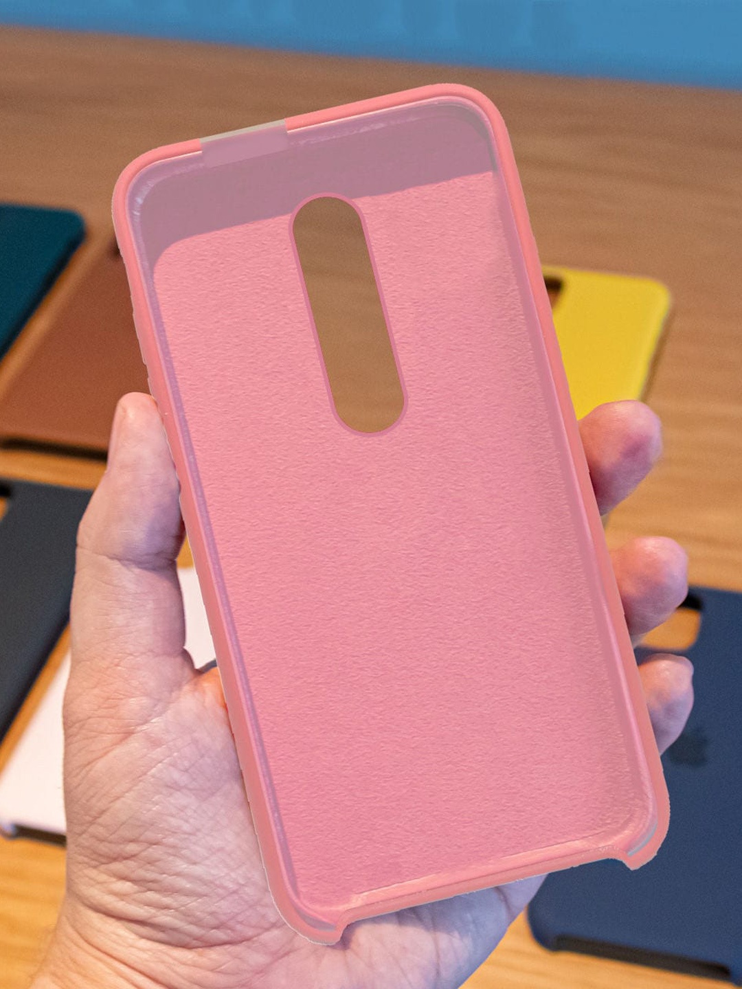 

macmerise Pink Solid Silicone OnePlus 7 Pro Phone Case, Multi