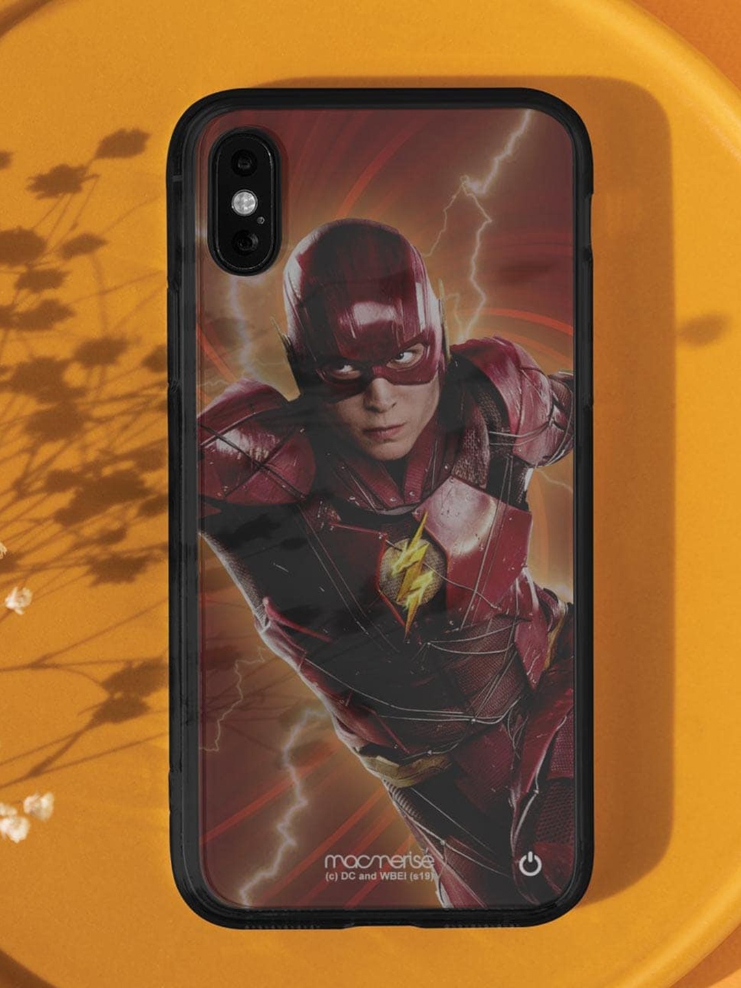 

macmerise Black & Red Printed Lightspeed Flash iPhone XS Phone Case