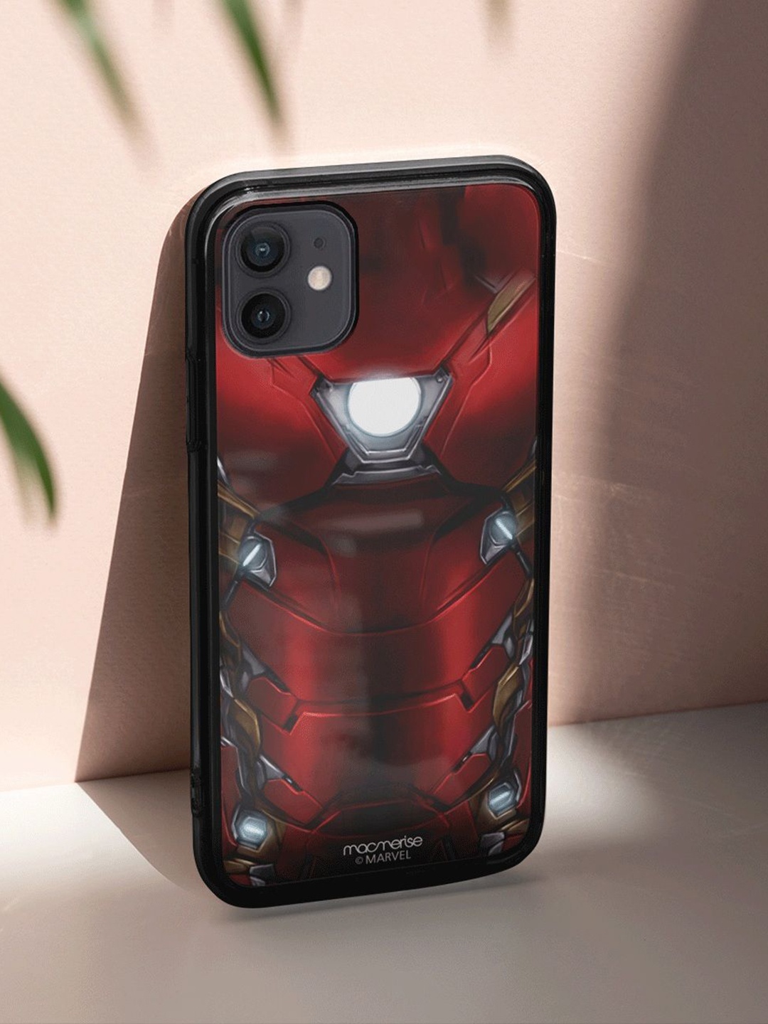 

macmerise Maroon & Black Suit-Up Ironman Printed iPhone 12 Back Cover