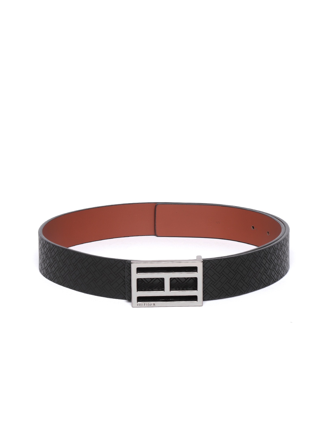 

Tommy Hilfiger Men Black Reversible Leather Belt