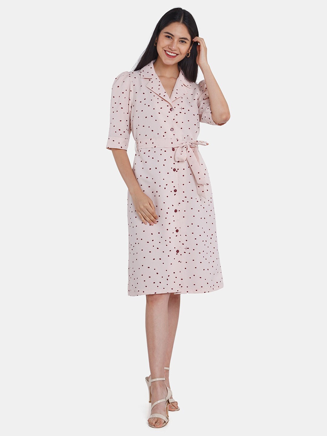 

Zink London Pink Floral Shirt Dress