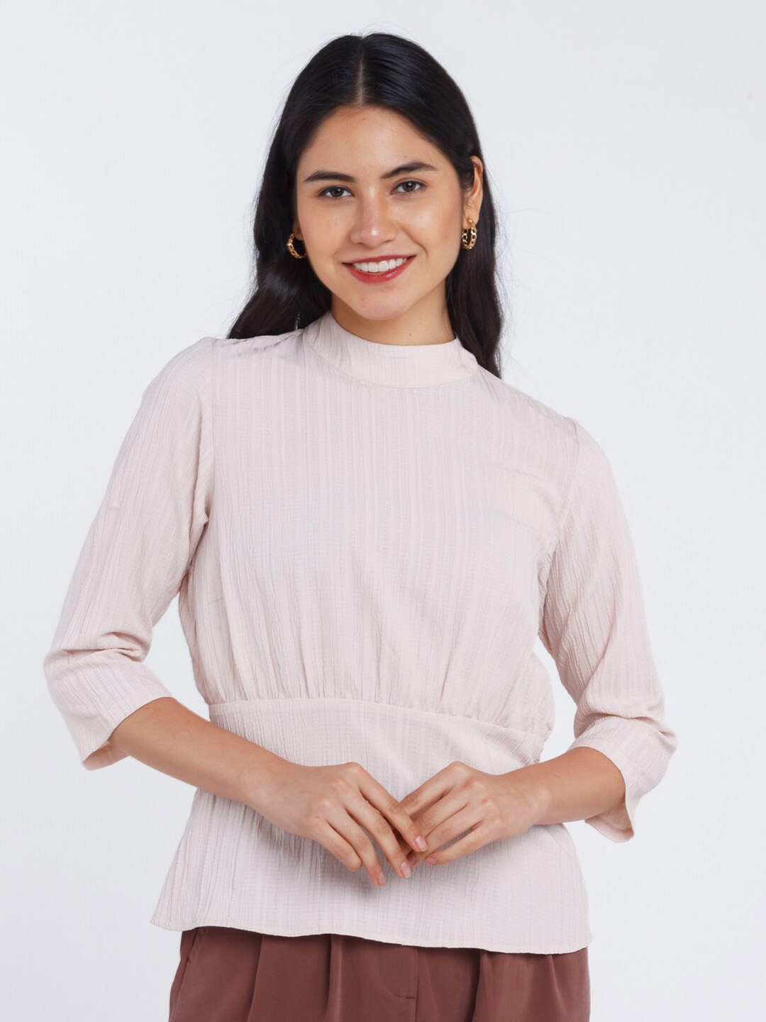 

Zink London Pink Peplum Top