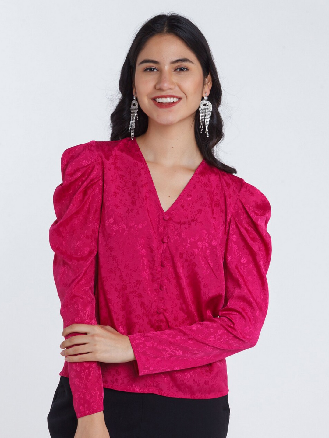 

Zink London Rose Blouson Top