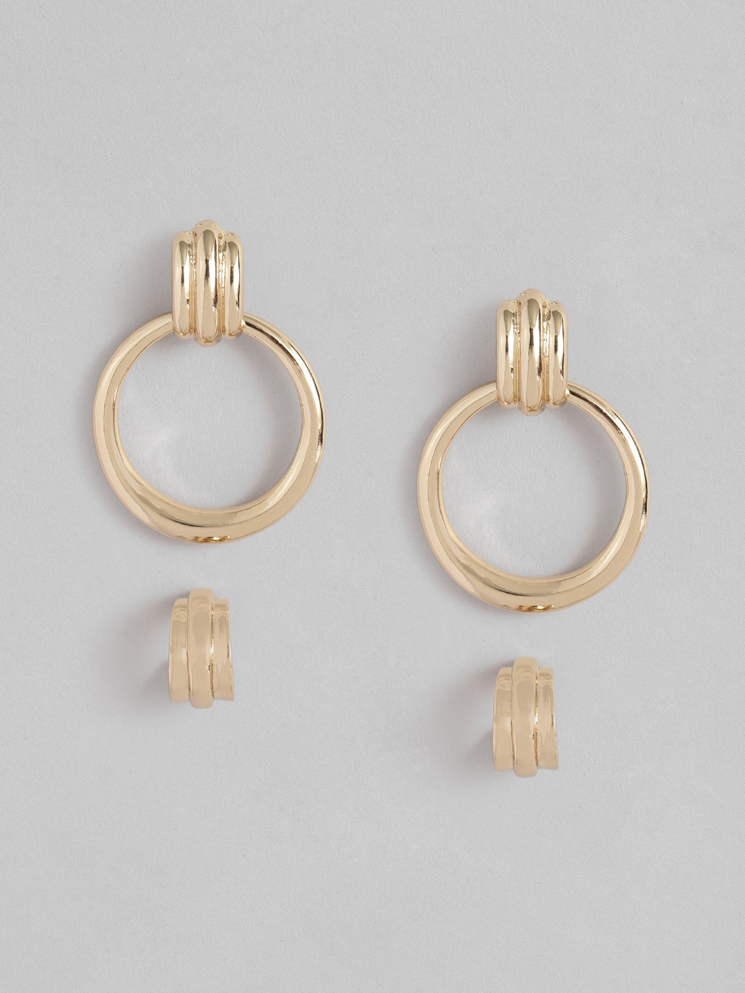 

DressBerry Women Set of 2 Earrings, Gold