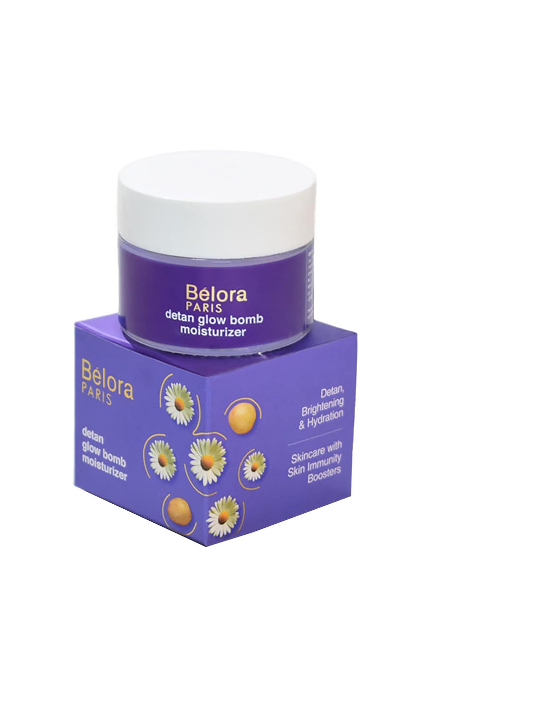 

Belora Paris Detan Glow Bomb Moisturizer with Potato Pulp & Chamomile Extracts - 50ml, Purple