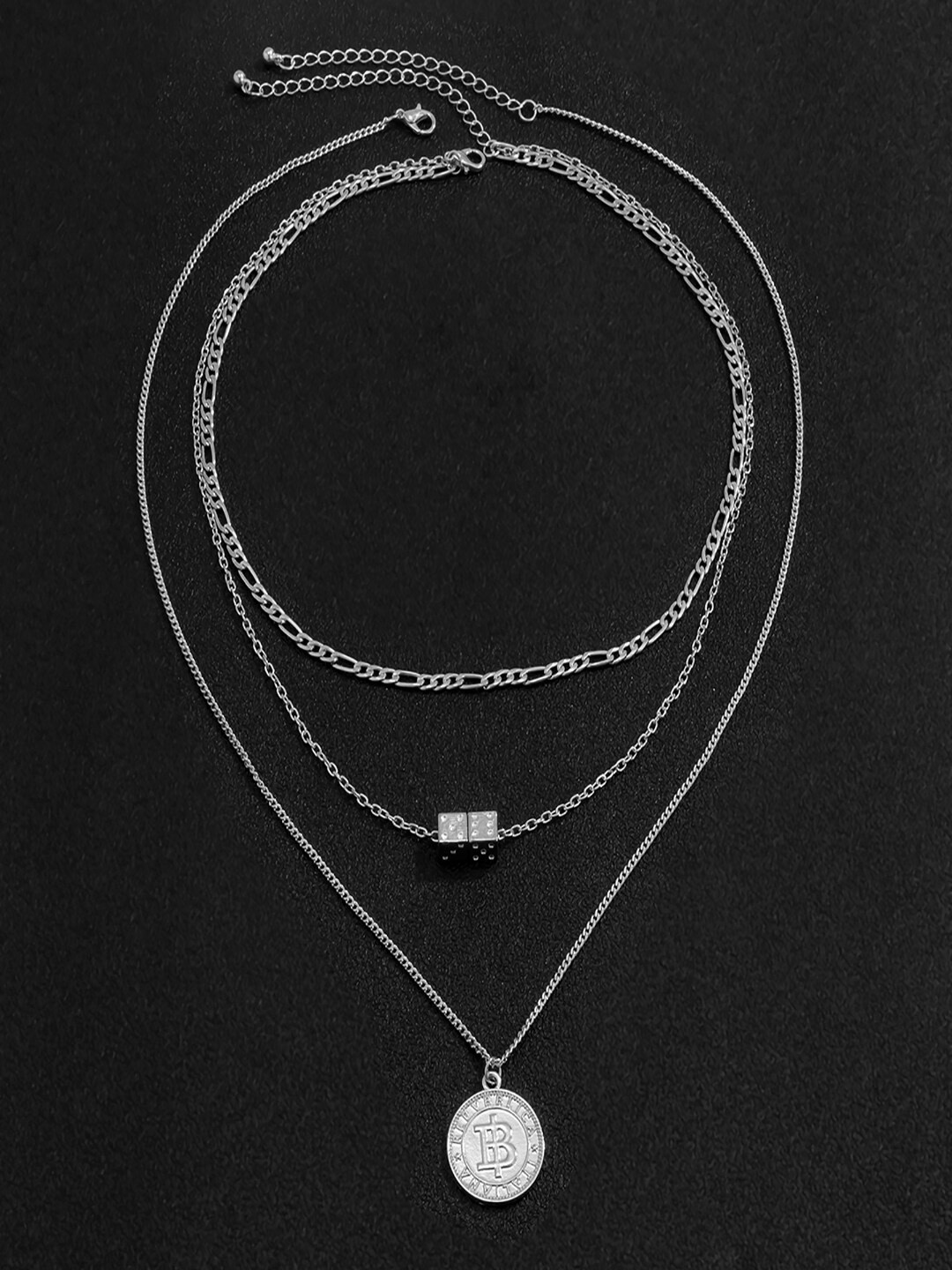 

AQUASTREET Men Silver-Toned Layered Necklace