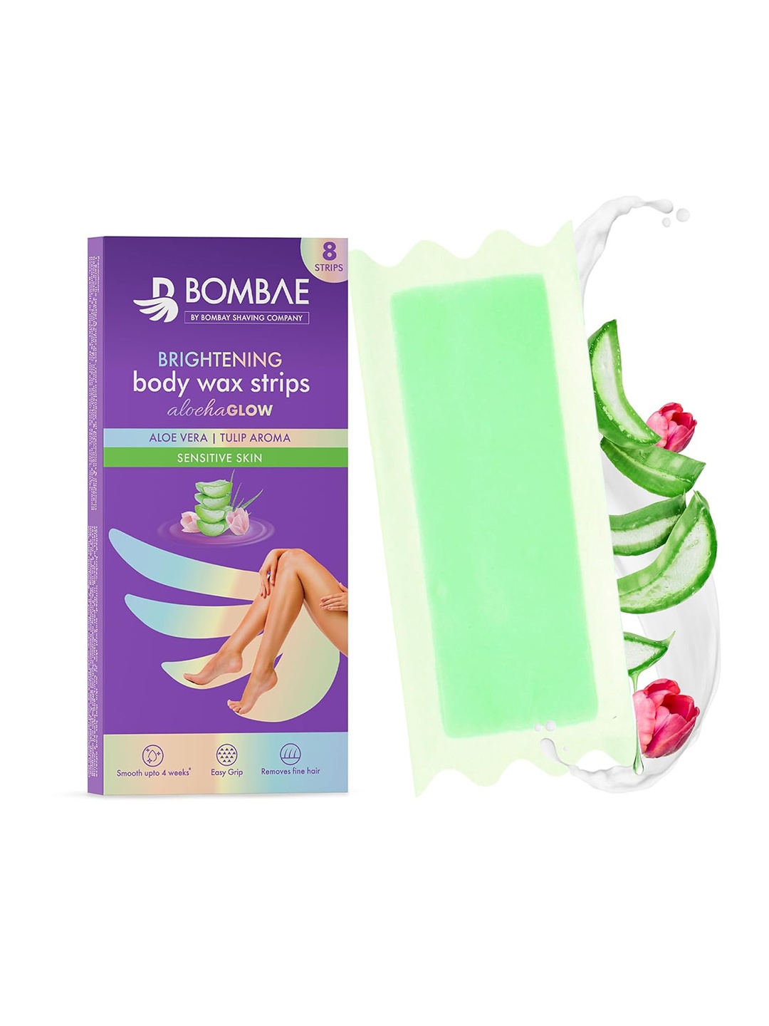 

BOMBAE Woman wax strips for sensitive skin, Green