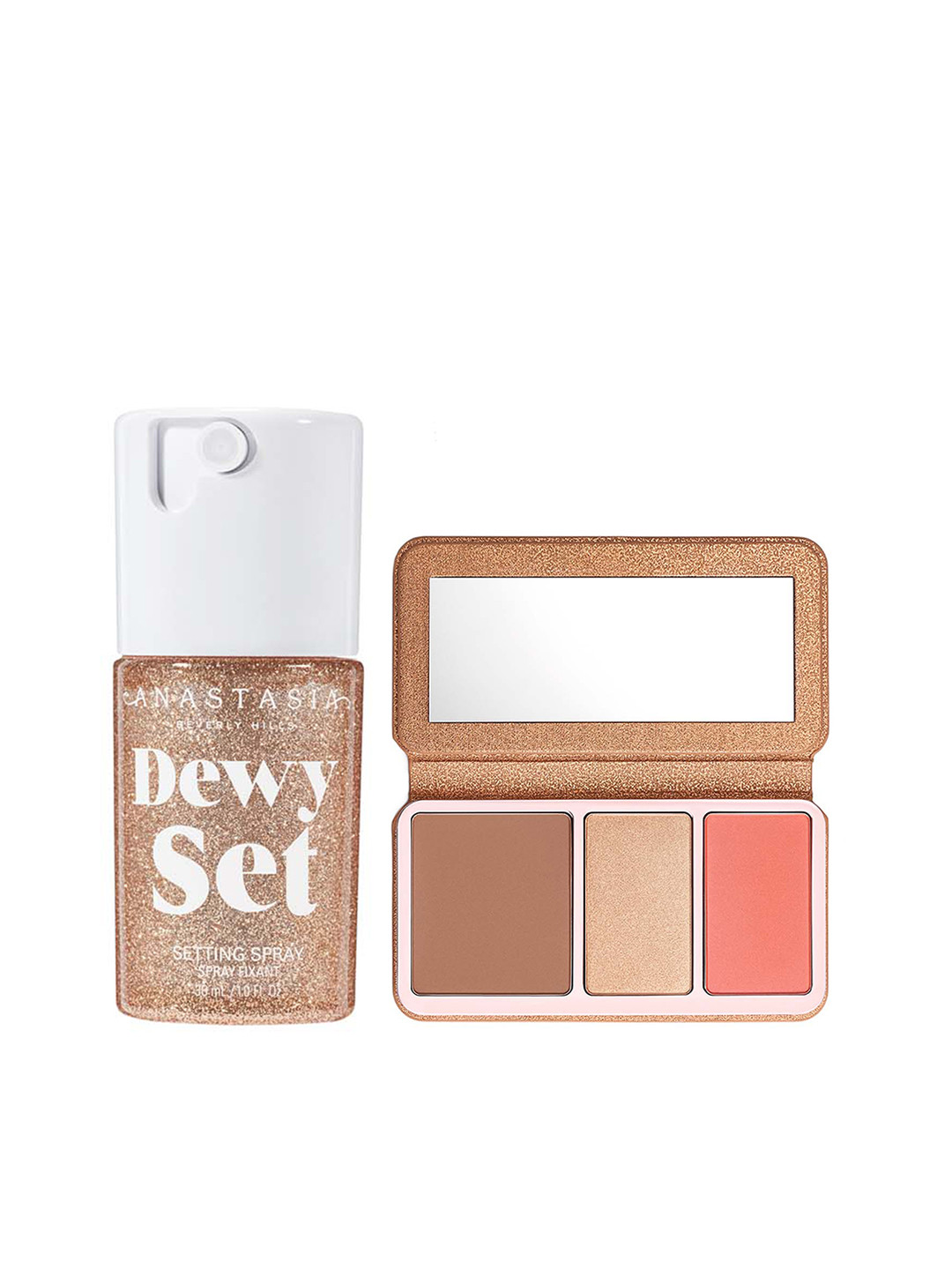

ANASTASIA BEVERLY HILLS Set of Blush Face Palette with Dewy Set Setting Spray - 30 ml, Multi