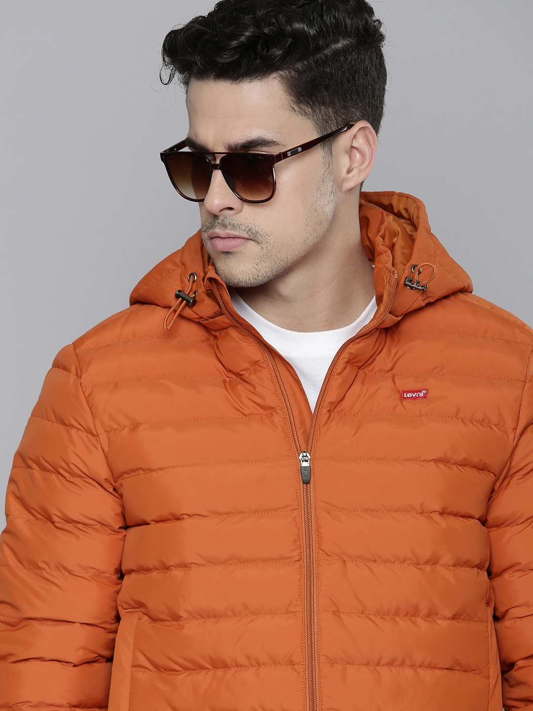 

Levis Men Hooded Puffer Jacket, Orange