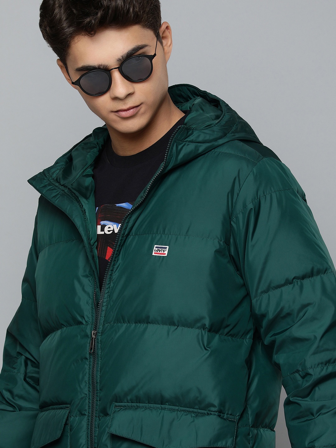 

Levis Men Green Padded Jacket