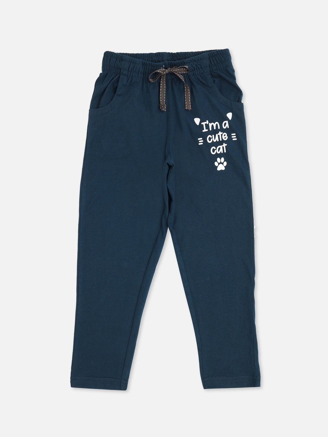 

Sweet Dreams Girls Navy Blue Solid Lounge Pants
