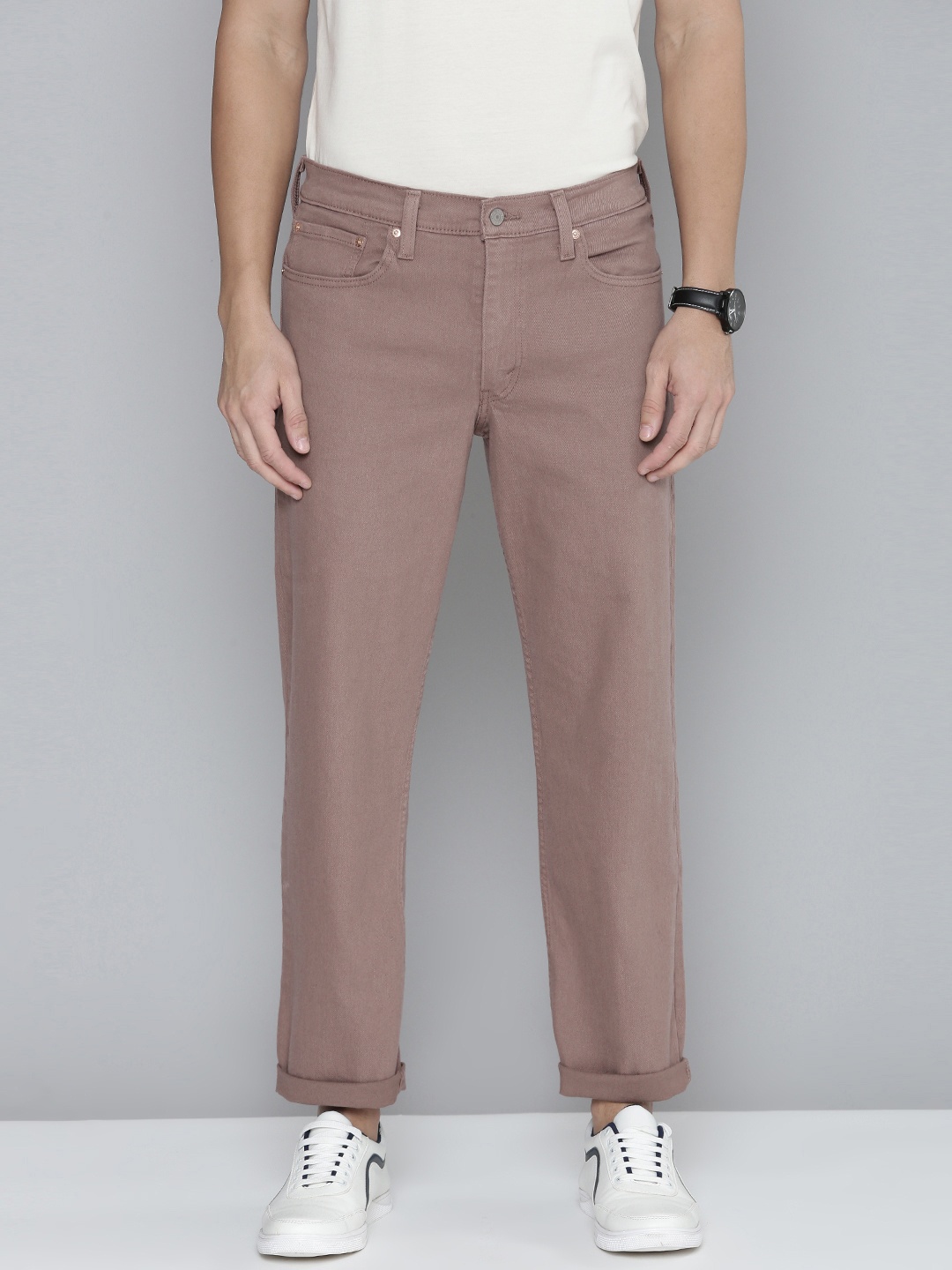 

Levis Men Dusty Pink Relaxed Fit Stretchable Jeans