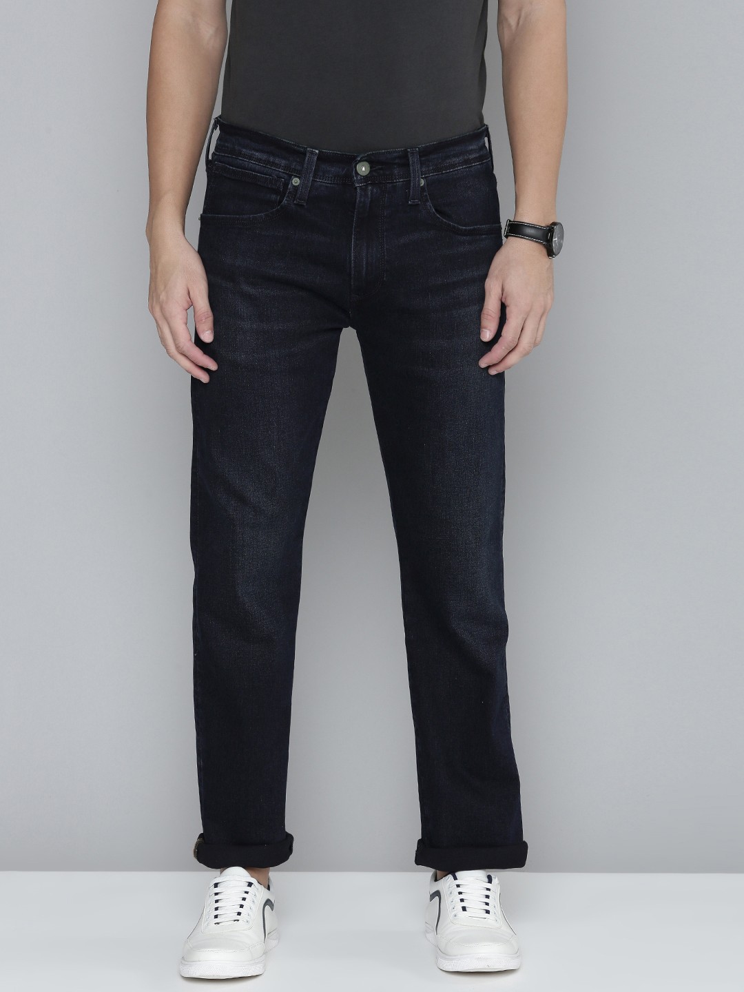 

Levis Men Navy Blue Straight Fit Light Fade Stretchable Casual Jeans