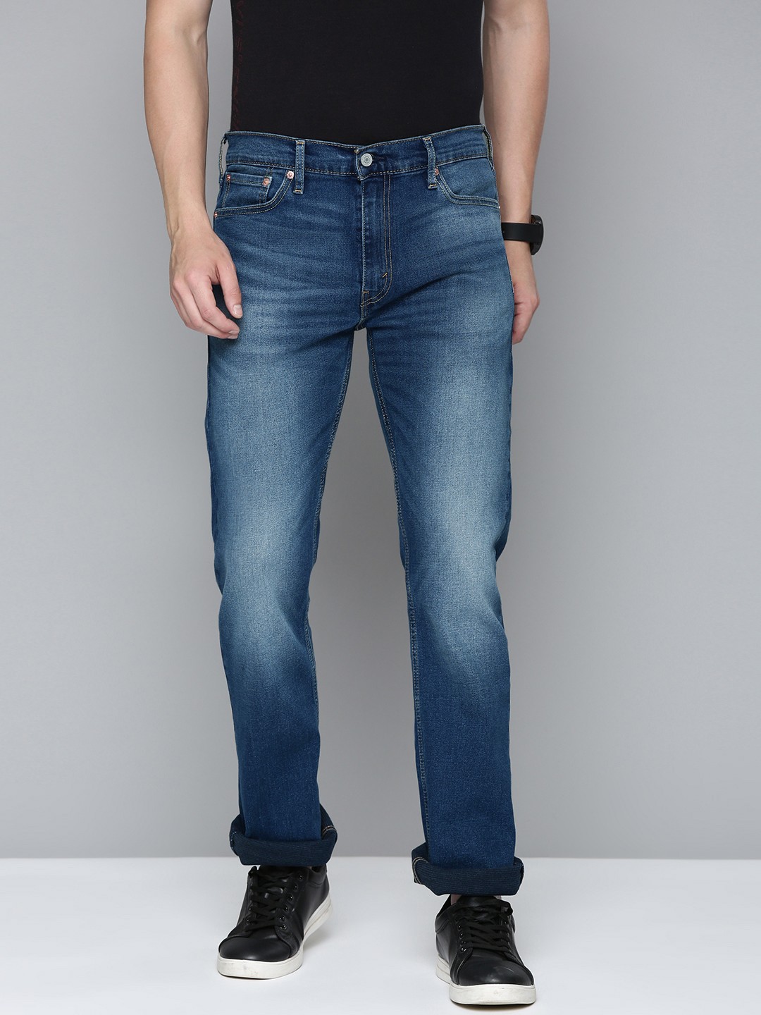 

Levis Men 513 Slim Fit Heavy Fade Stretchable Jeans, Blue