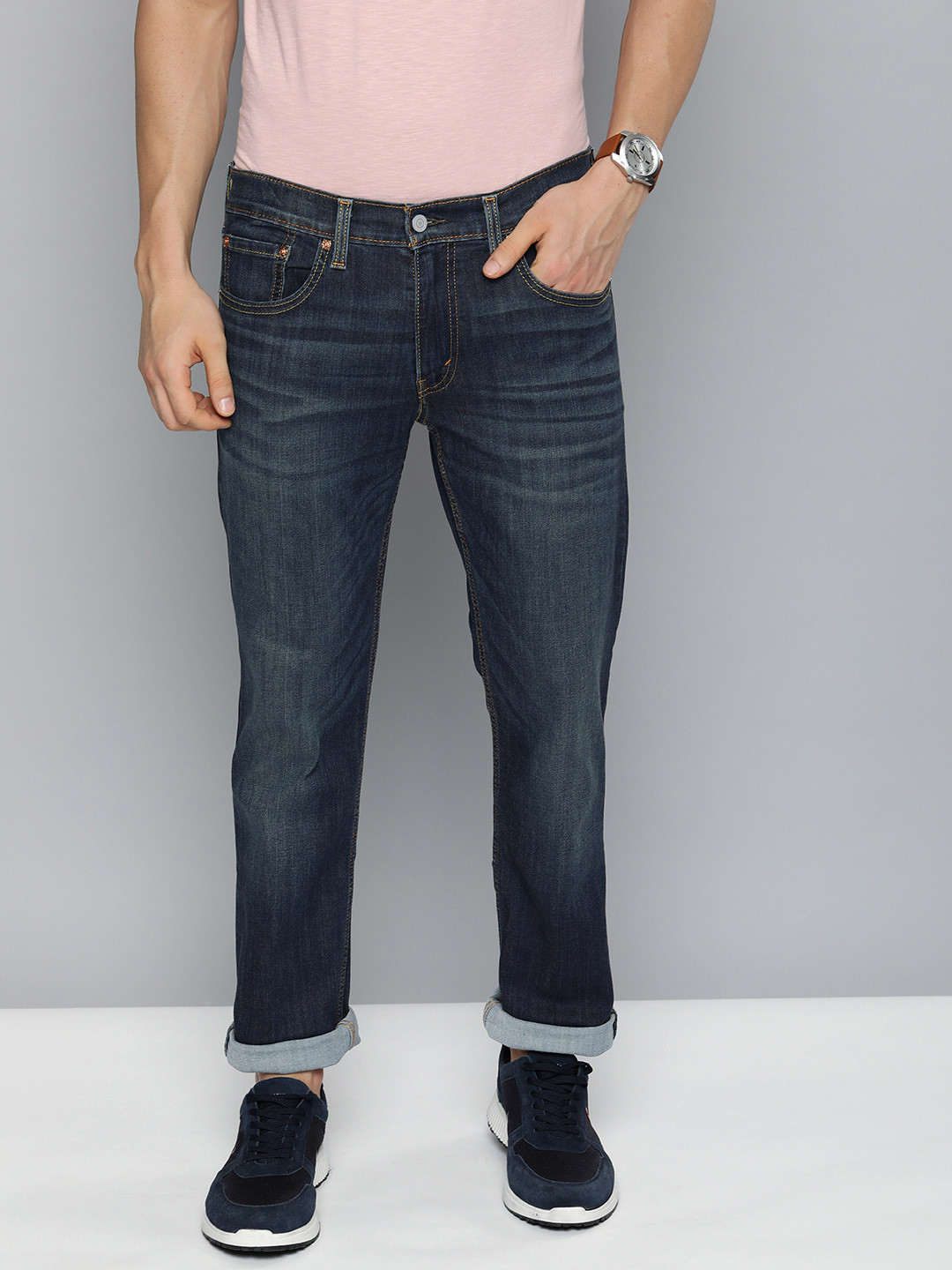 

Levis Men Blue Skinny Fit Heavy Fade Stretchable Jeans