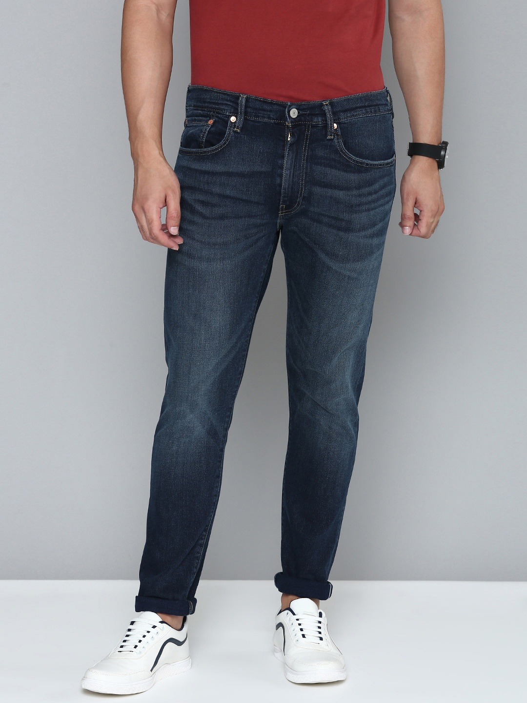 

Levis Men Blue 512 Slim Fit Light Mid-Rise Fade Stretchable Jeans