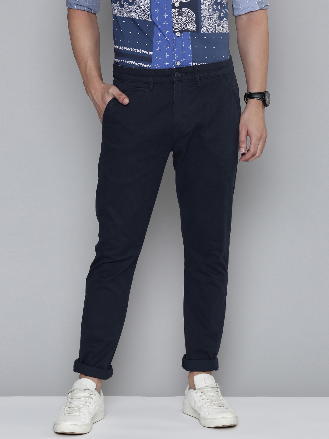 

Levis Men Navy Blue Slim Fit Chinos