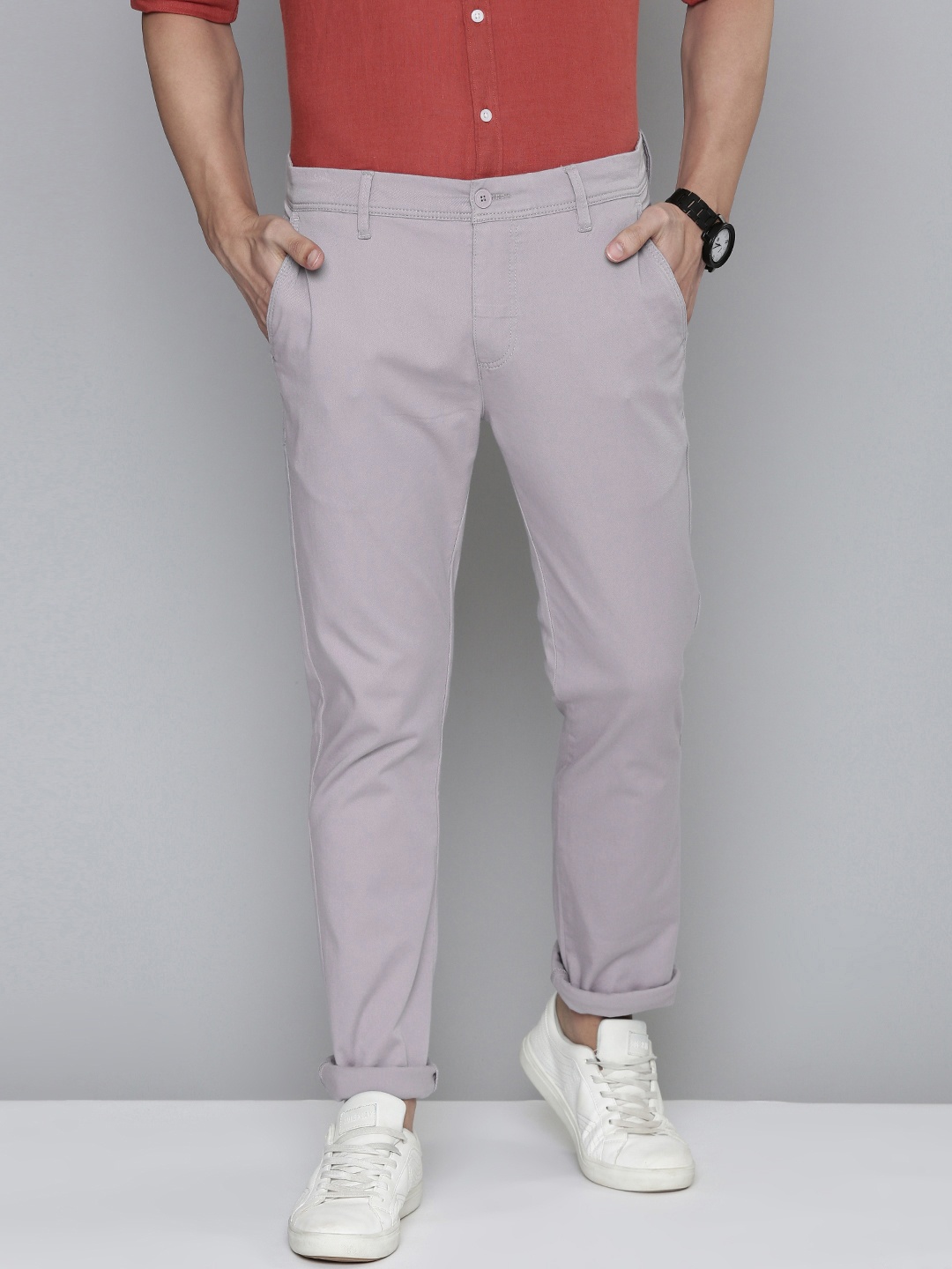 

Levis Men Grey 511 Slim Fit Chinos Trousers