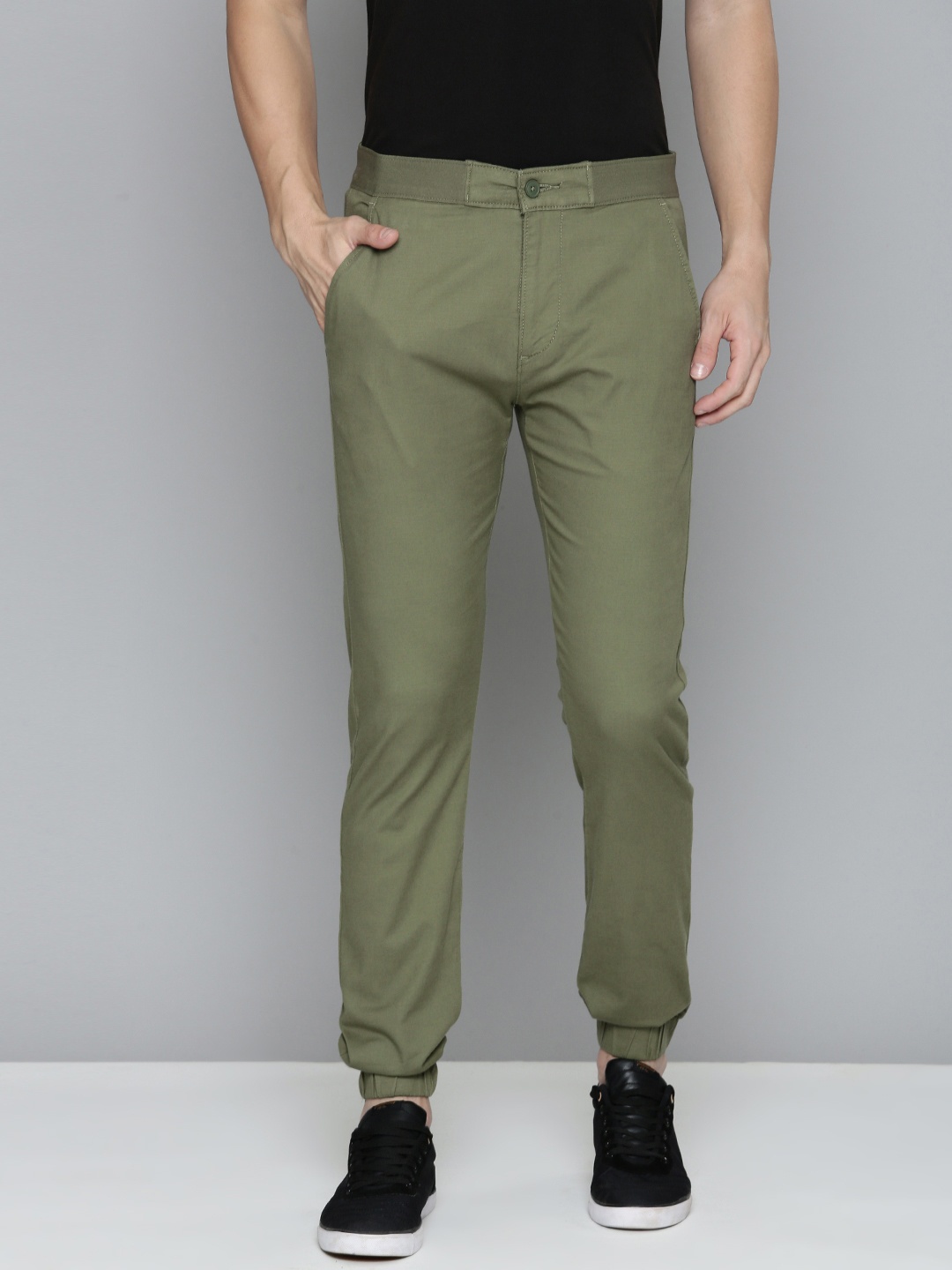 

Levis Men Olive Green 512 Slim Tapered Fit Joggers