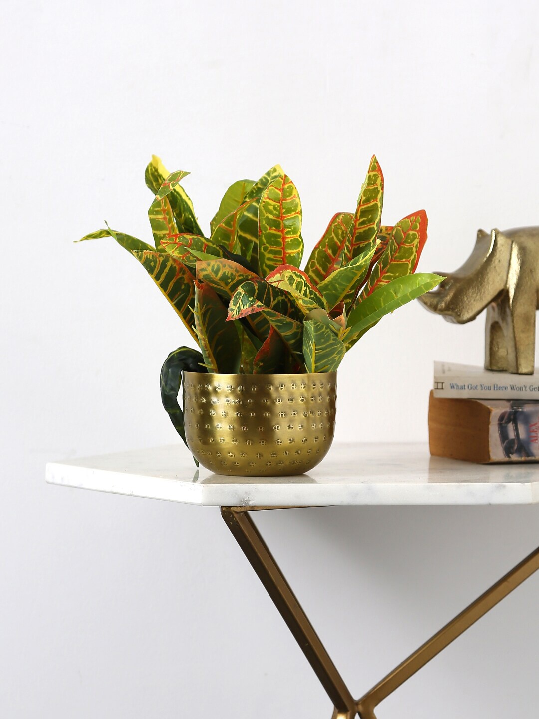 

Amoliconcepts Antique Gold Textured Hammered Planter