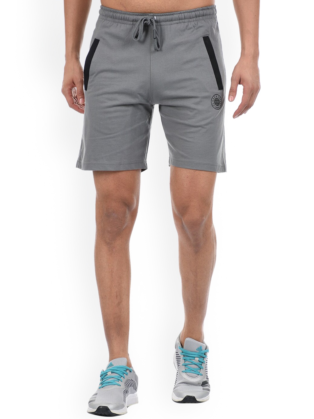 

Cloak & Decker by Monte Carlo Men Grey Solid Bermuda Shorts