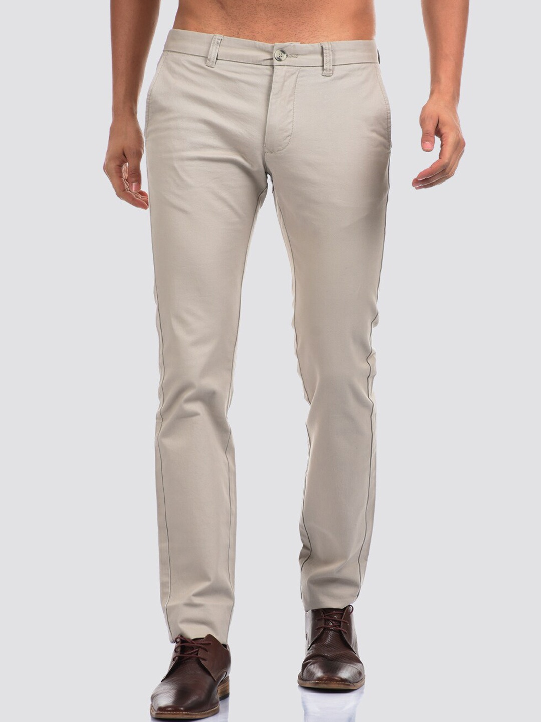

LONDON FOG Men Beige Trousers