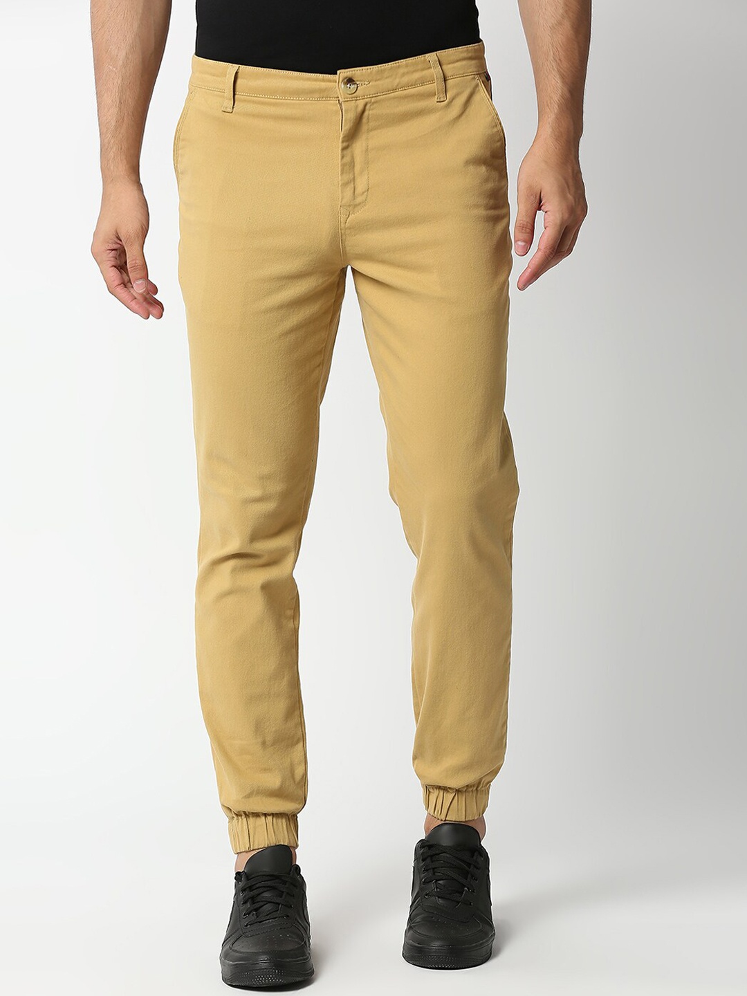 

Thomas Scott Men Khaki Joggers Trousers