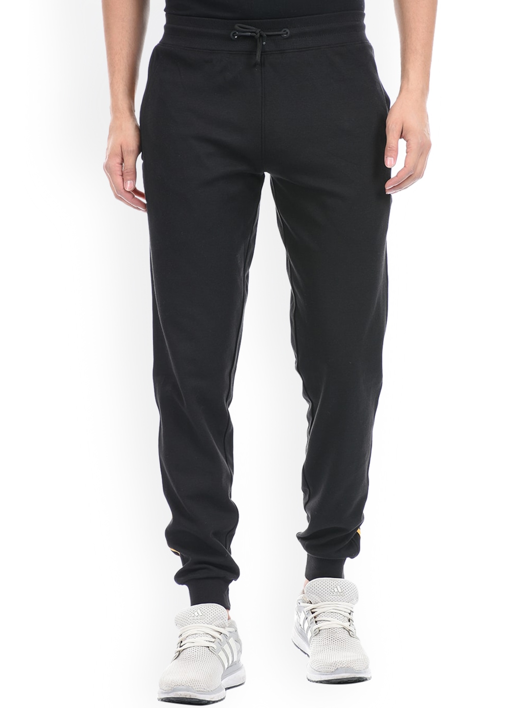 ONEWAY Men Black Solid Cotton Joggers - buy at the price of $6.07 in ...