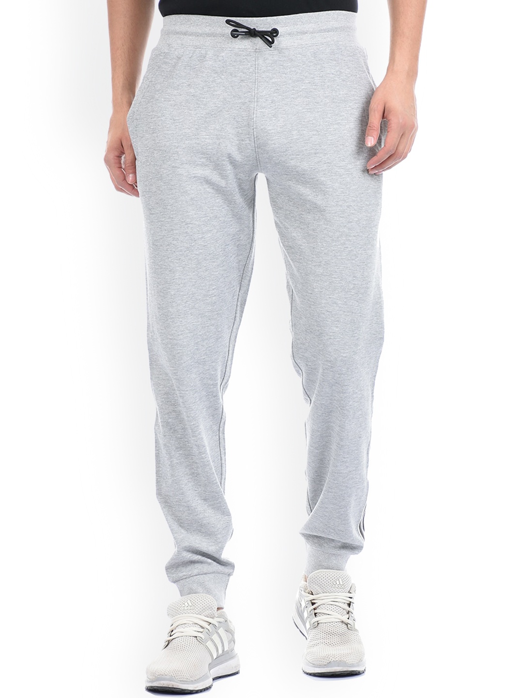 

ONEWAY Men Grey Pure Cotton Solid Joggers