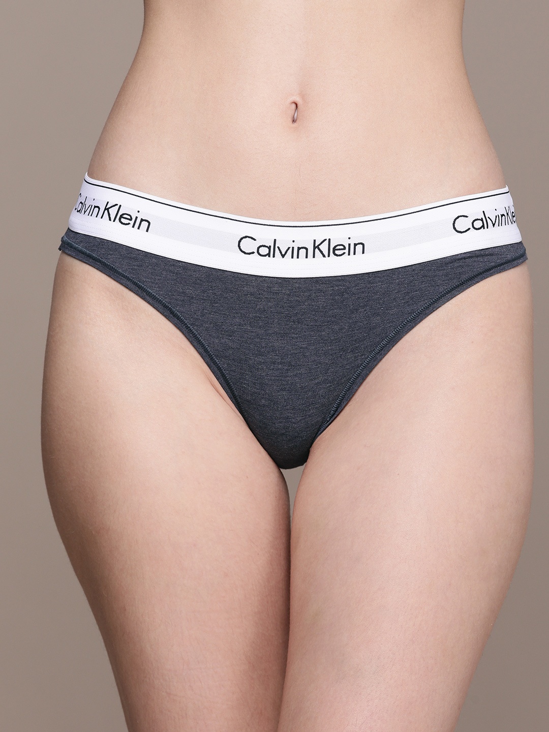 

Calvin Klein Underwear Modern Cotton Collection Women Navy Blue Solid Bikini Briefs F37875GA
