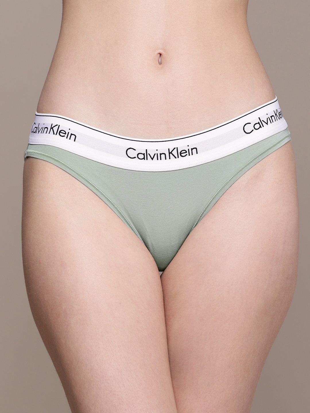 

Calvin Klein Underwear Modern Cotton Collection Women Green Solid Bikini Briefs F3787AD5G0