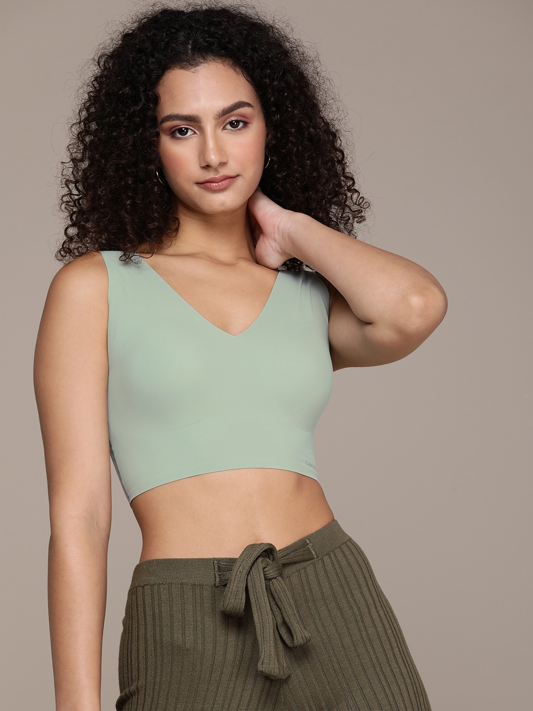 

Calvin Klein Underwear Light Teal Green Lightly Padded Slip-On Bra QF47085G0
