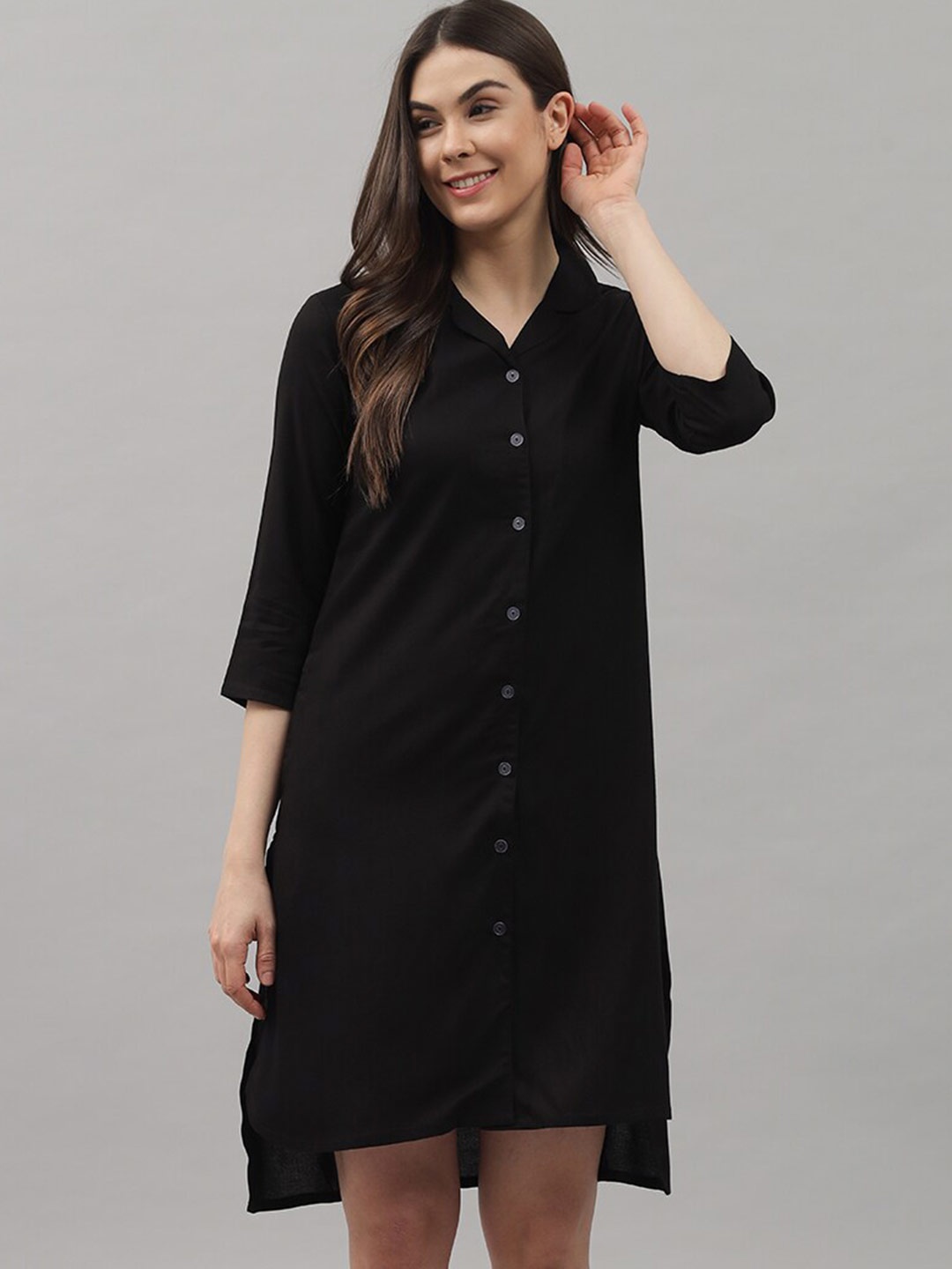 

Shararat Black Solid Nightdress