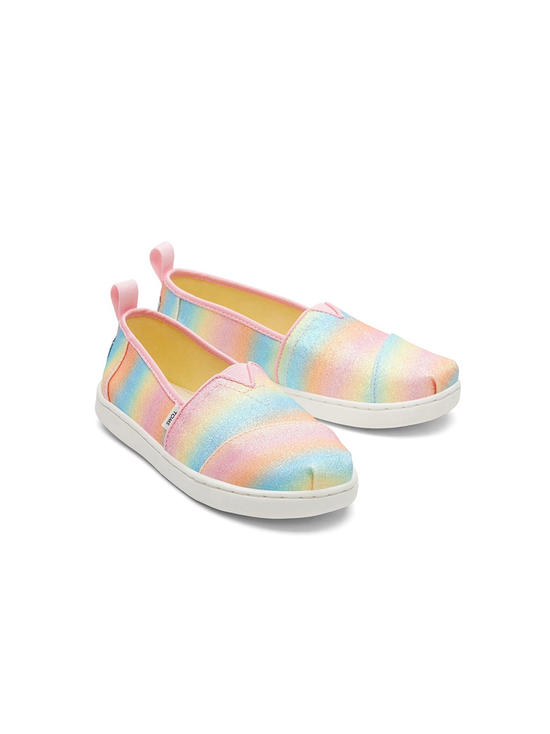 

TOMS Girls Pink Printed Slip-On Sneakers