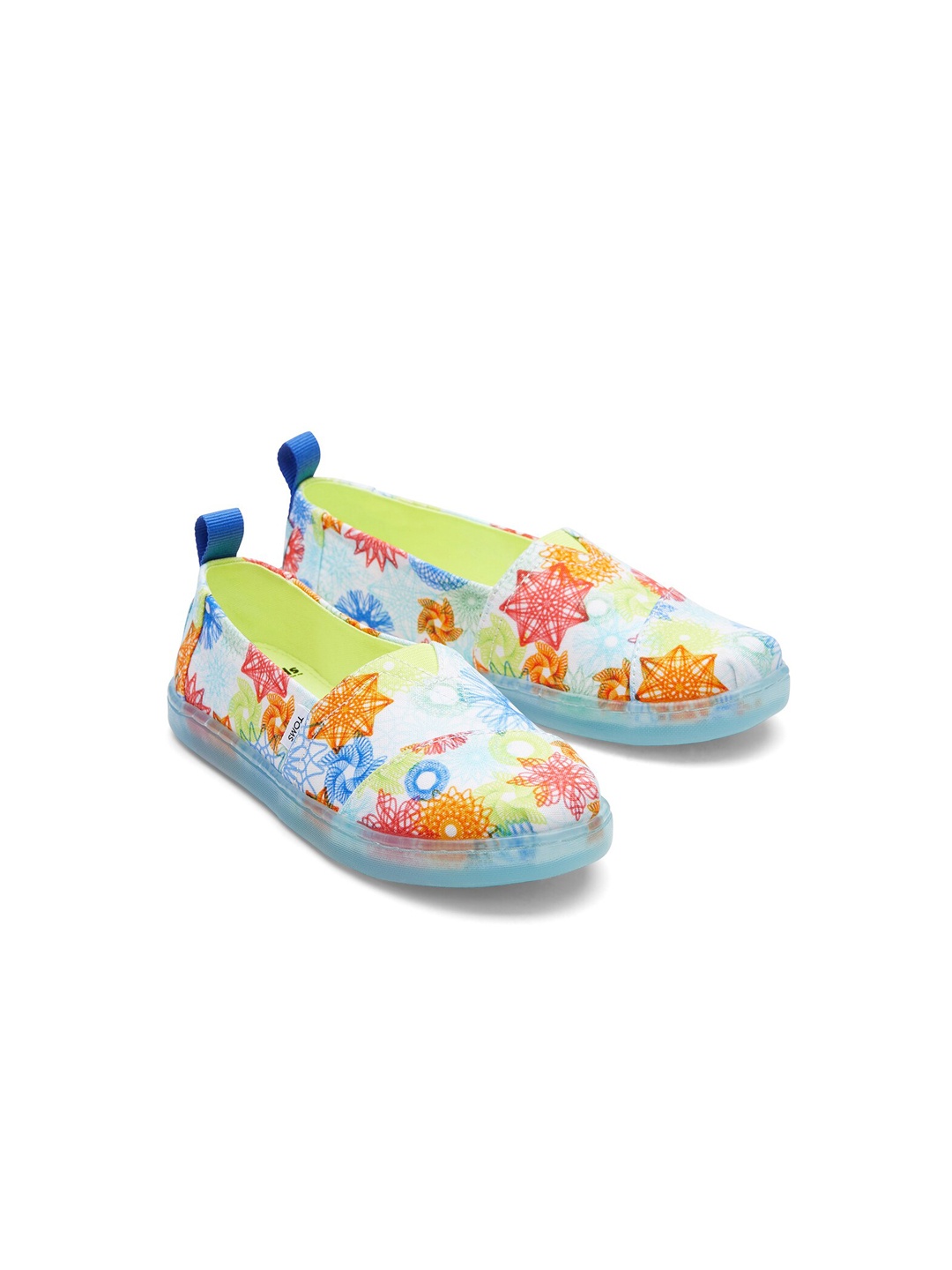 

TOMS Boys Blue Printed Slip-On Sneakers