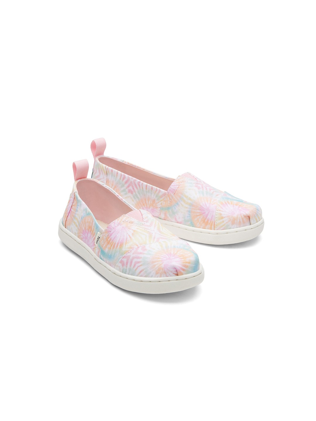 

TOMS Kids-Girls Pink Printed Slip-On Sneakers