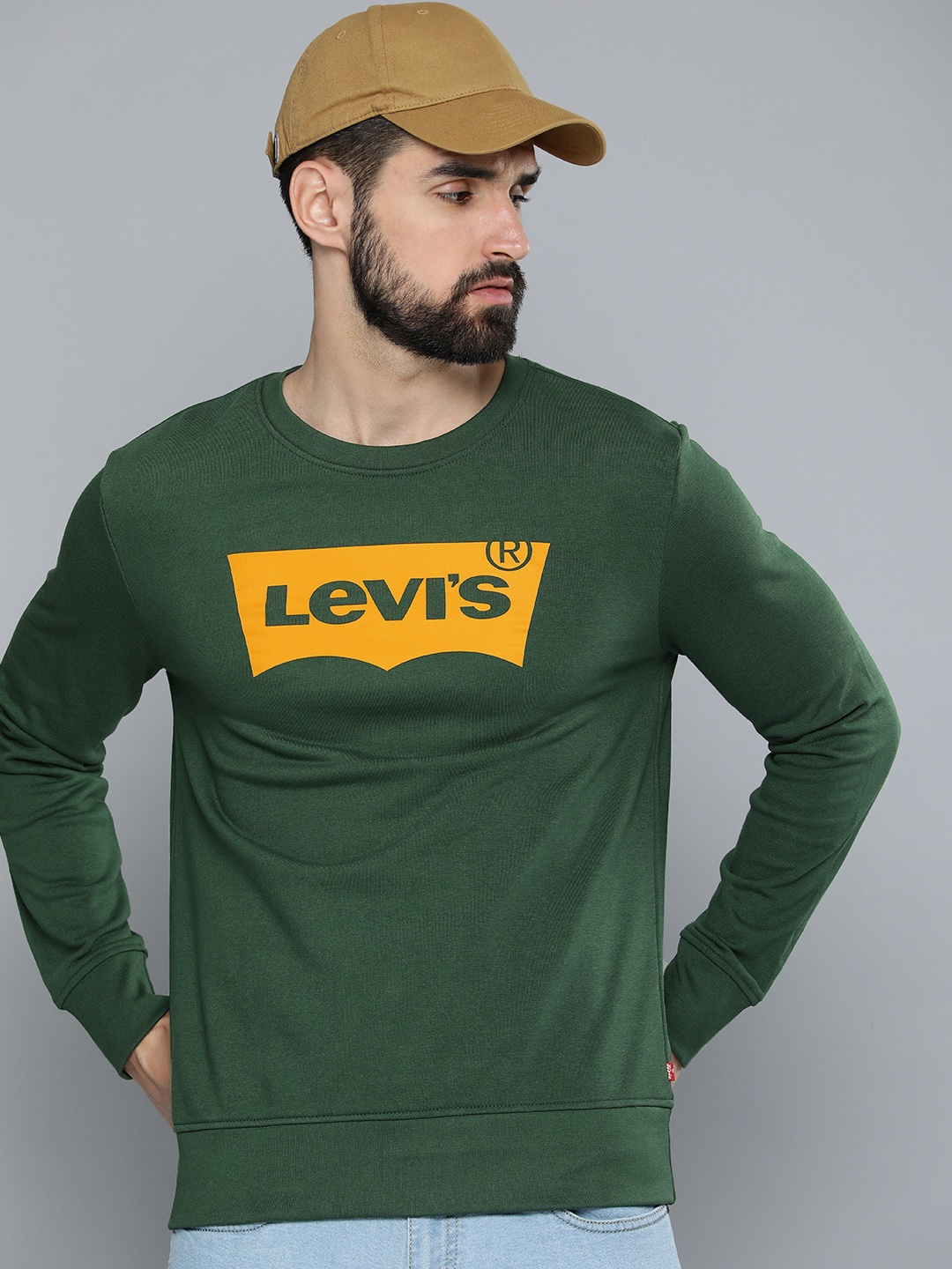 

Levis Men Green Printed Sweatshirt
