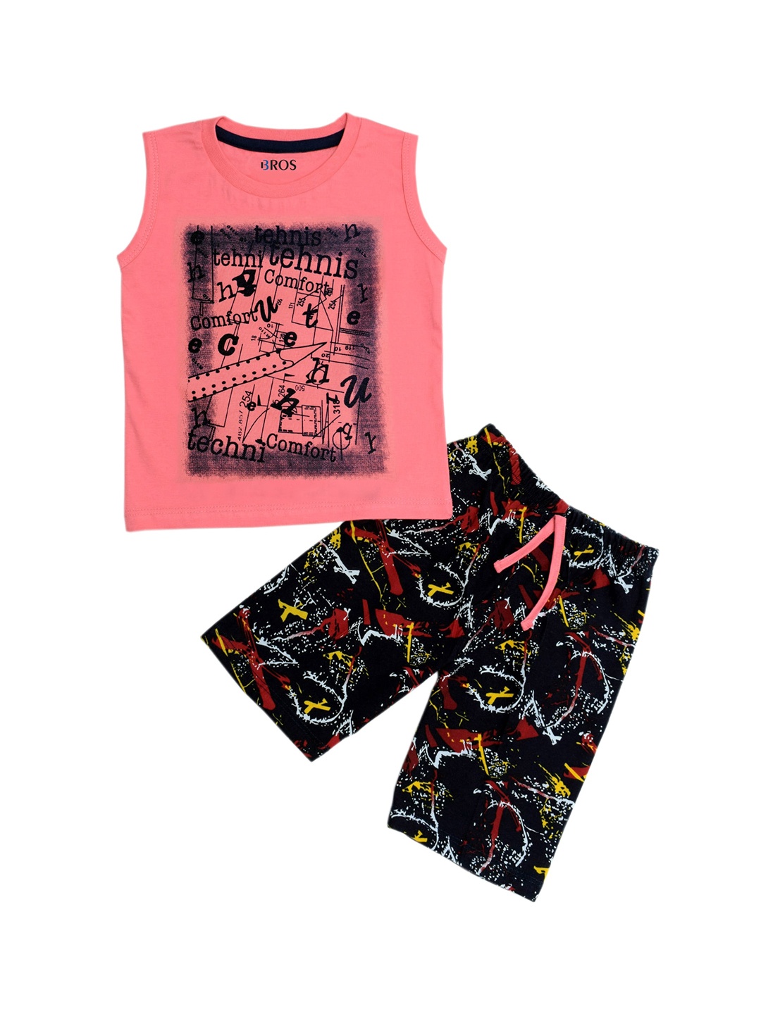 

3BROS Unisex Kids Pink Clothing Set