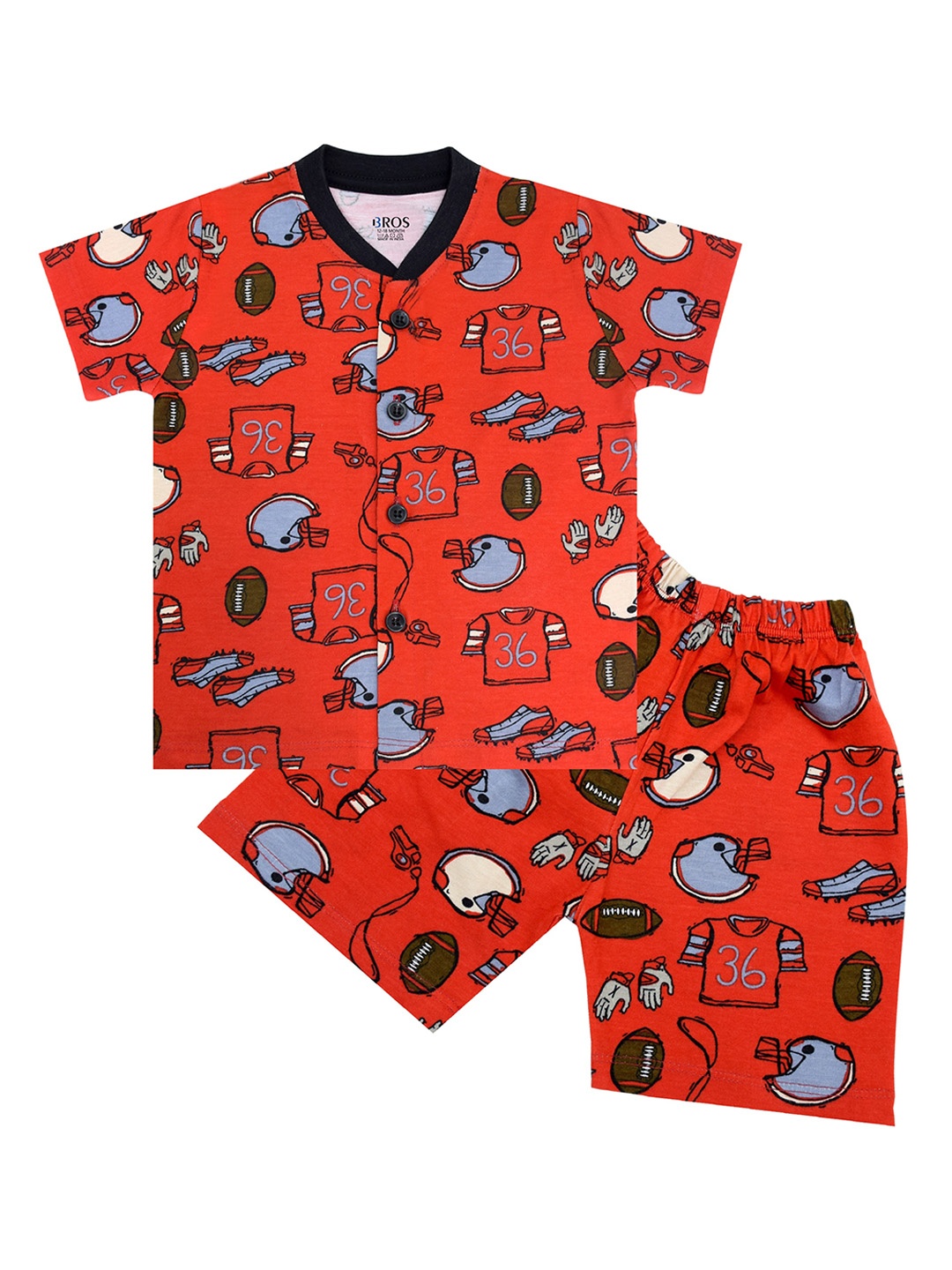 

3BROS Unisex Kids Red Clothing Set