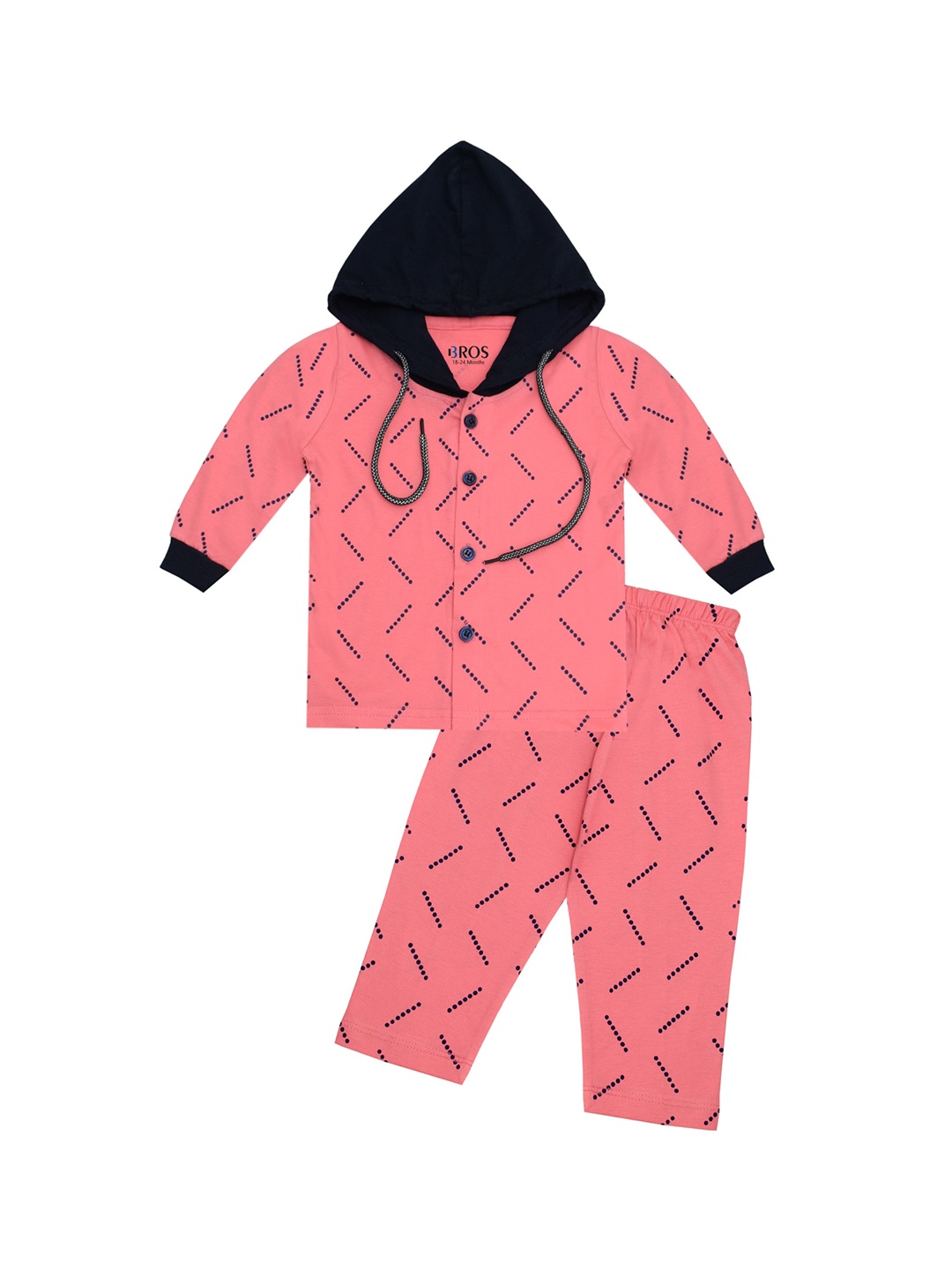 

3BROS Unisex Kids Pink Clothing Set